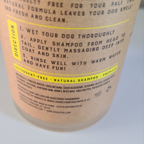 Avalache Natural Dog Shampoo with shea Butter - Picture 3 of 3